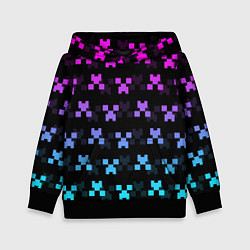 Толстовка-худи детская MINECRAFT CREEPER NEON, цвет: 3D-черный