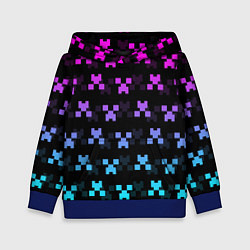 Толстовка-худи детская MINECRAFT CREEPER NEON, цвет: 3D-синий