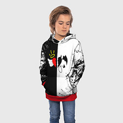Толстовка-худи детская Добро и зло, Payton Moormeier, цвет: 3D-красный — фото 2
