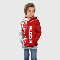 Толстовка-худи детская Russia, цвет: 3D-меланж — фото 2