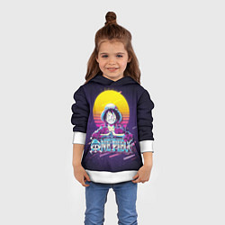 Толстовка-худи детская Neon One Piece, цвет: 3D-белый — фото 2