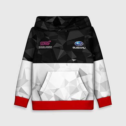 Детская толстовка SUBARU WRX STI спина Z / 3D-Красный – фото 1