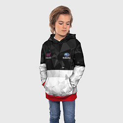 Толстовка-худи детская SUBARU WRX STI спина Z, цвет: 3D-красный — фото 2