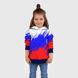 Толстовка-худи детская Россия, цвет: 3D-синий — фото 2