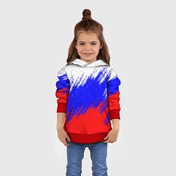 Толстовка-худи детская Россия, цвет: 3D-красный — фото 2