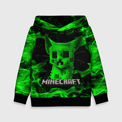 Толстовка-худи детская MINECRAFT CREEPER CAT, цвет: 3D-черный