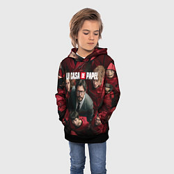 Толстовка-худи детская La Casa de Papel Z, цвет: 3D-черный — фото 2