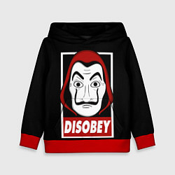 Толстовка-худи детская Disobey, цвет: 3D-красный