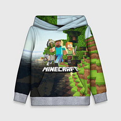 Толстовка-худи детская Minecraft, цвет: 3D-меланж