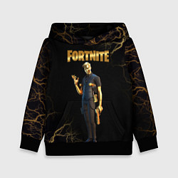 Толстовка-худи детская Gold Midas Fortnite 2, цвет: 3D-черный