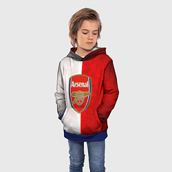 Толстовка-худи детская FC Arsenal 3D, цвет: 3D-синий — фото 2