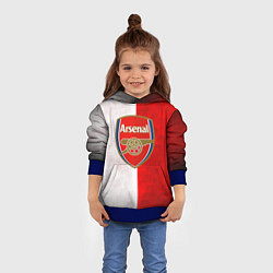 Толстовка-худи детская FC Arsenal 3D, цвет: 3D-синий — фото 2