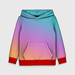 Толстовка-худи детская Градиент, цвет: 3D-красный