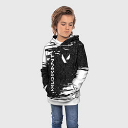 Толстовка-худи детская VALORANT ВАЛОРАНТ, цвет: 3D-белый — фото 2