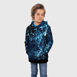 Толстовка-худи детская Абстракция жидкость, цвет: 3D-черный — фото 2