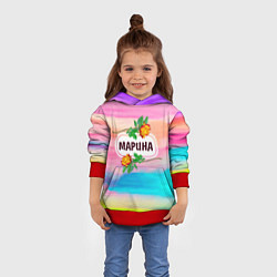 Толстовка-худи детская Марина, цвет: 3D-красный — фото 2