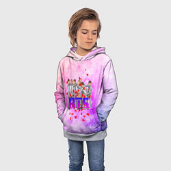 Толстовка-худи детская БТС BTS, цвет: 3D-меланж — фото 2