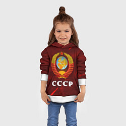 Толстовка-худи детская СССР USSR, цвет: 3D-белый — фото 2