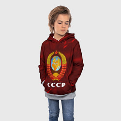 Толстовка-худи детская СССР USSR, цвет: 3D-меланж — фото 2