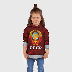 Толстовка-худи детская СССР USSR, цвет: 3D-меланж — фото 2