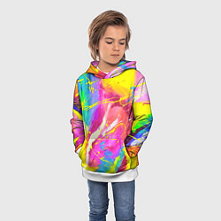 Толстовка-худи детская ТИ-ДАЙ, цвет: 3D-белый — фото 2