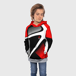 Толстовка-худи детская Mitsubishi ФОРМА, цвет: 3D-меланж — фото 2