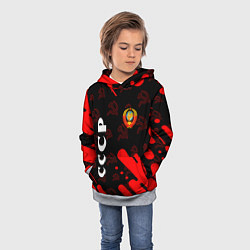 Толстовка-худи детская СССР USSR, цвет: 3D-меланж — фото 2