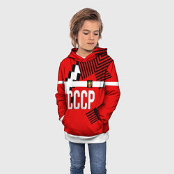 Толстовка-худи детская Форма сборной по футболу 1991, цвет: 3D-белый — фото 2