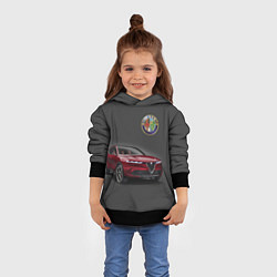 Толстовка-худи детская Alfa Romeo - Italy, цвет: 3D-черный — фото 2