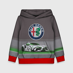 Толстовка-худи детская Alfa Romeo motorsport, цвет: 3D-красный