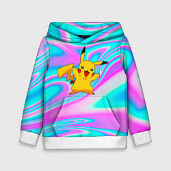Толстовка-худи детская Пикачу, цвет: 3D-белый