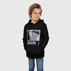 Толстовка-худи детская Берсерк, цвет: 3D-черный — фото 2