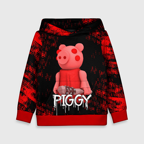 Детская толстовка Roblox Piggy / 3D-Красный – фото 1