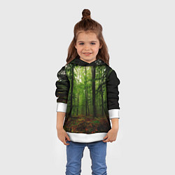 Толстовка-худи детская Лес, цвет: 3D-белый — фото 2