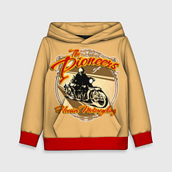 Толстовка-худи детская Hoosier Motorcycling, цвет: 3D-красный