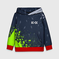 Толстовка-худи детская AC DС, цвет: 3D-красный