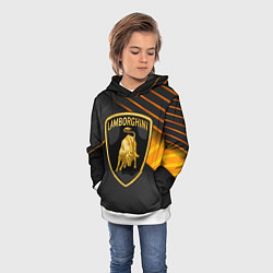 Толстовка-худи детская Lamborghini, цвет: 3D-белый — фото 2