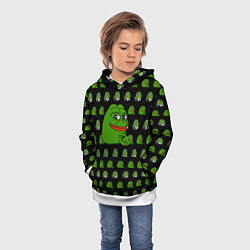 Толстовка-худи детская Frog Pepe, цвет: 3D-белый — фото 2