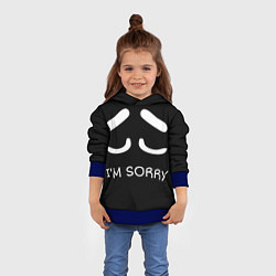 Толстовка-худи детская Sorry not sorry, цвет: 3D-синий — фото 2