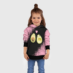 Толстовка-худи детская Авокадо, цвет: 3D-черный — фото 2