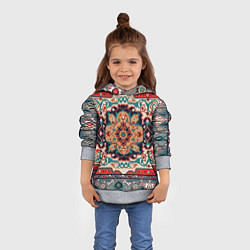 Толстовка-худи детская Текстура ковра, цвет: 3D-меланж — фото 2