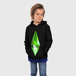 Толстовка-худи детская The Sims Plumbob, цвет: 3D-синий — фото 2