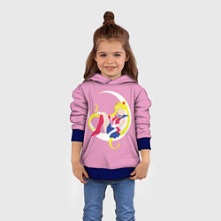Толстовка-худи детская Сейлор мун, цвет: 3D-синий — фото 2