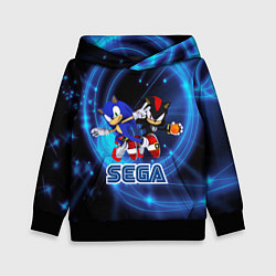 Толстовка-худи детская Sonic SEGA, цвет: 3D-черный