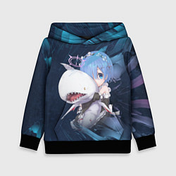 Толстовка-худи детская Re: Zero Жизнь с нуля, цвет: 3D-черный