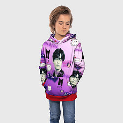 Толстовка-худи детская I purple you, цвет: 3D-красный — фото 2