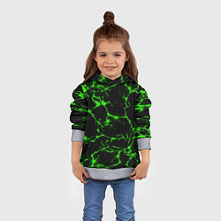 Толстовка-худи детская Green Flash, цвет: 3D-меланж — фото 2
