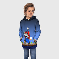 Толстовка-худи детская Mario, цвет: 3D-синий — фото 2
