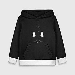 Толстовка-худи детская Спящий кот, цвет: 3D-белый