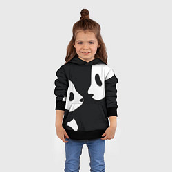 Толстовка-худи детская Panda, цвет: 3D-черный — фото 2